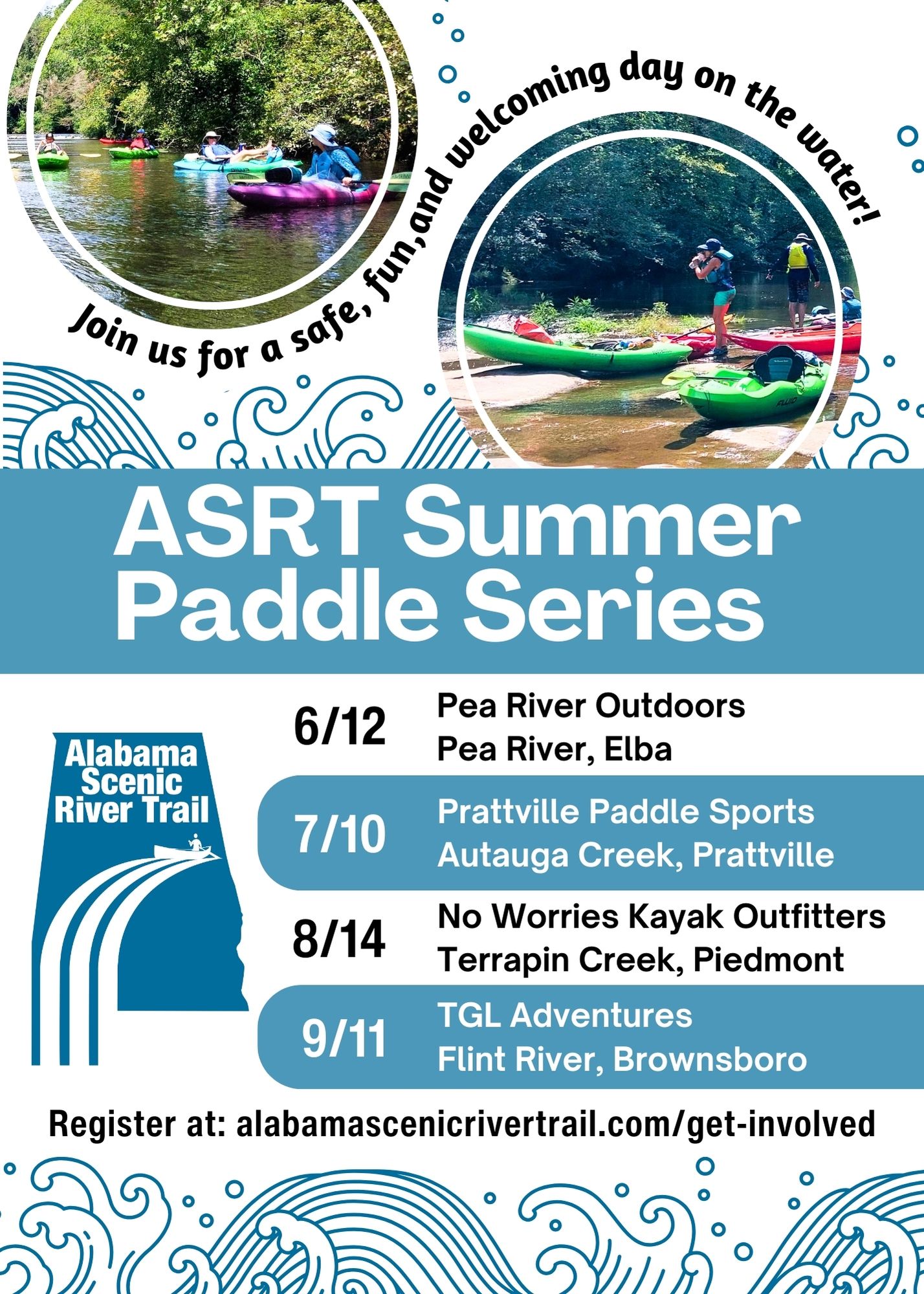 ASRT Summer Paddle Series banner