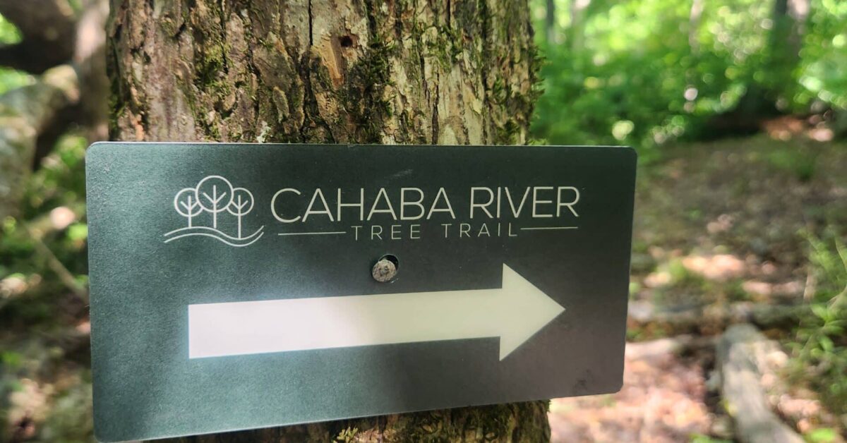 Cahaba River Tree Trail Sign