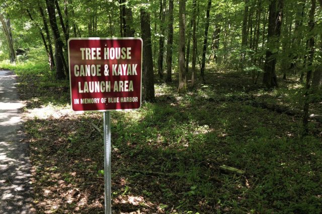 A Sign In The Middle Of A Forest